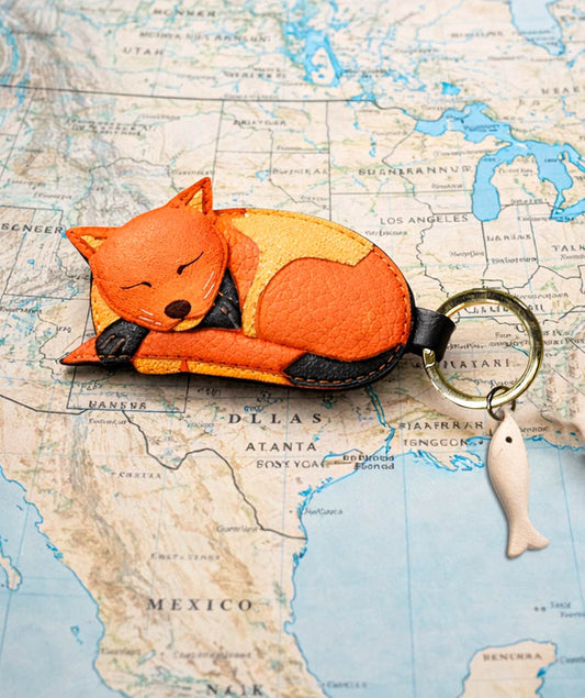 Dreaming Cat Key Fob